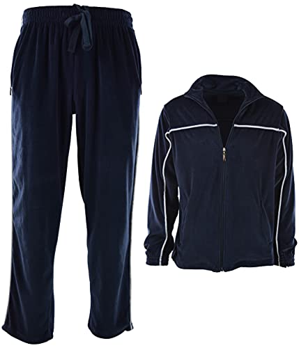 NASTOYS Velor Track Jacket・pants 【Ｍ】 Buy Mens Velour Tracksuit with Zippered Pockets (204-Navy